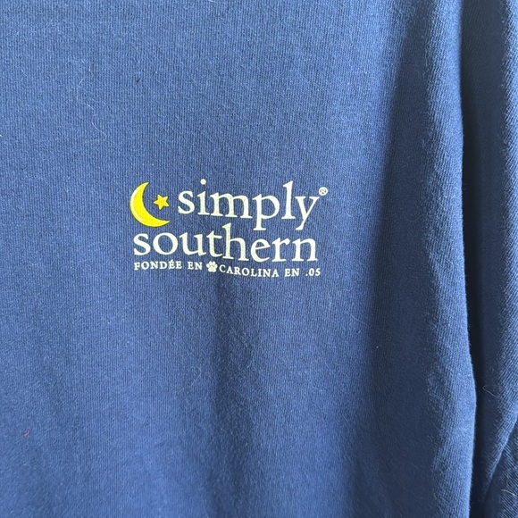 Simply Southern Golden Retriever Navy Long Sleeve Tee - Picture 4 of 5